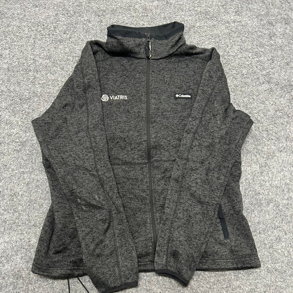 Columbia Jacket Womens Size L Gray Heathered Fleece Full Zip Viatris Outdoor